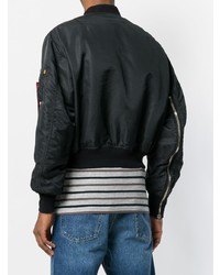 Мужской черный бомбер от 424