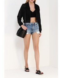 Женский черный бомбер от Fornarina