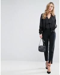 Женский черный бомбер от French Connection