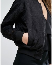 Женский черный бомбер от French Connection