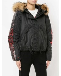 Женский черный бомбер от Kru