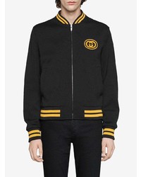 Мужской черный бомбер от Gucci
