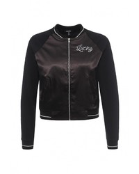 Женский черный бомбер от Jennyfer