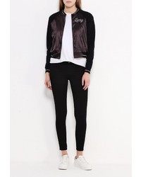 Женский черный бомбер от Jennyfer