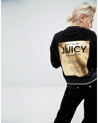 Женский черный бомбер от Juicy Couture