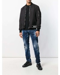 Мужской черный бомбер от DSQUARED2