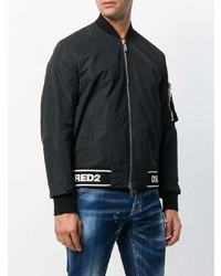 Мужской черный бомбер от DSQUARED2