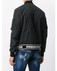 Мужской черный бомбер от DSQUARED2