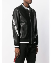 Мужской черный бомбер от Philipp Plein