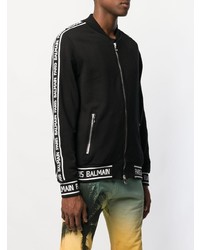 Мужской черный бомбер от Balmain
