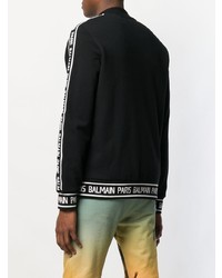 Мужской черный бомбер от Balmain