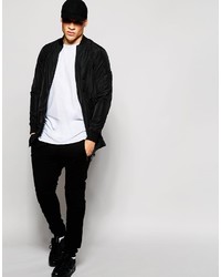 Мужской черный бомбер от Antioch