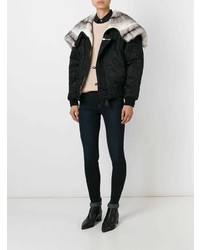 Женский черный бомбер от Liska