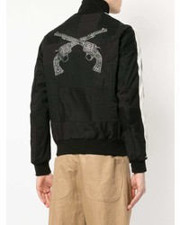 Мужской черный бомбер от Roar