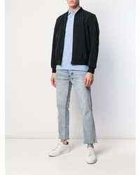 Мужской черный бомбер от Fay