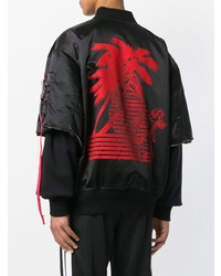 Мужской черный бомбер от Palm Angels