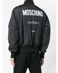 Мужской черный бомбер от Moschino