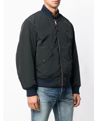 Мужской черный бомбер от Lacoste