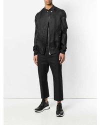 Мужской черный бомбер от Rick Owens