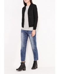 Женский черный бомбер от Softy