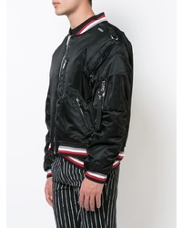 Мужской черный бомбер от Icosae