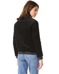 Женский черный бомбер от MAISON KITSUNE