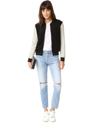 Женский черный бомбер от Cupcakes And Cashmere