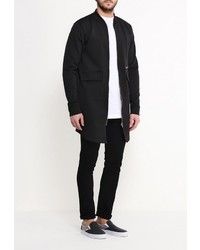 Мужской черный бомбер от Topman