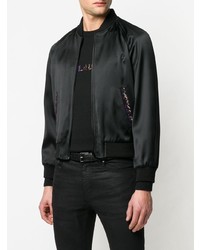 Мужской черный бомбер от Saint Laurent