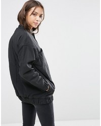 Женский черный бомбер от WÅVEN