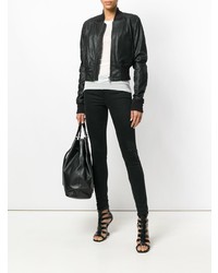 Женский черный бомбер от Rick Owens