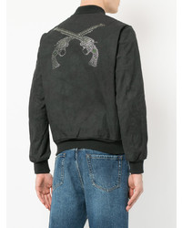 Мужской черный бомбер от Roar