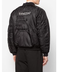 Мужской черный бомбер от Yang Li