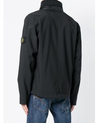 Мужской черный бомбер от Stone Island