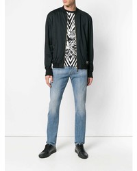 Мужской черный бомбер от Cavalli Class