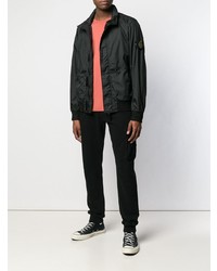 Мужской черный бомбер от Stone Island