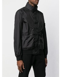 Мужской черный бомбер от Stone Island