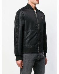 Мужской черный бомбер от Philipp Plein