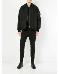 Мужской черный бомбер от Julius