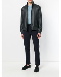 Мужской черный бомбер от Brioni