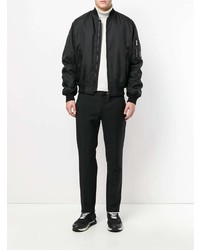 Мужской черный бомбер от Versace