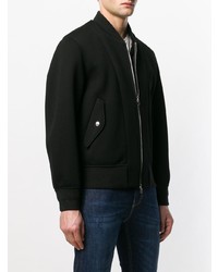 Мужской черный бомбер от Alexander McQueen