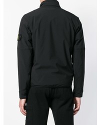 Мужской черный бомбер от Stone Island