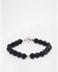 Мужской черный браслет из бисера от Icon Brand