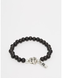 Мужской черный браслет из бисера от Icon Brand