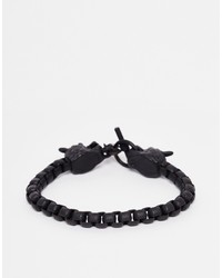 Мужской черный браслет из бисера от Icon Brand
