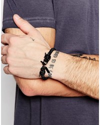 Мужской черный браслет из бисера от Icon Brand