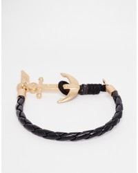 Мужской черный браслет из бисера от Icon Brand