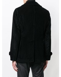 Мужской черный вельветовый двубортный пиджак от Tagliatore