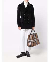 Мужской черный вельветовый двубортный пиджак от Tom Ford